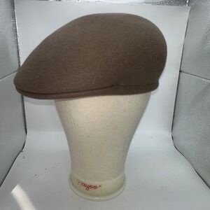 Stetson Wool Felt Ivy Cap Brown Size Medium Made in Czech Republic Vintage Style